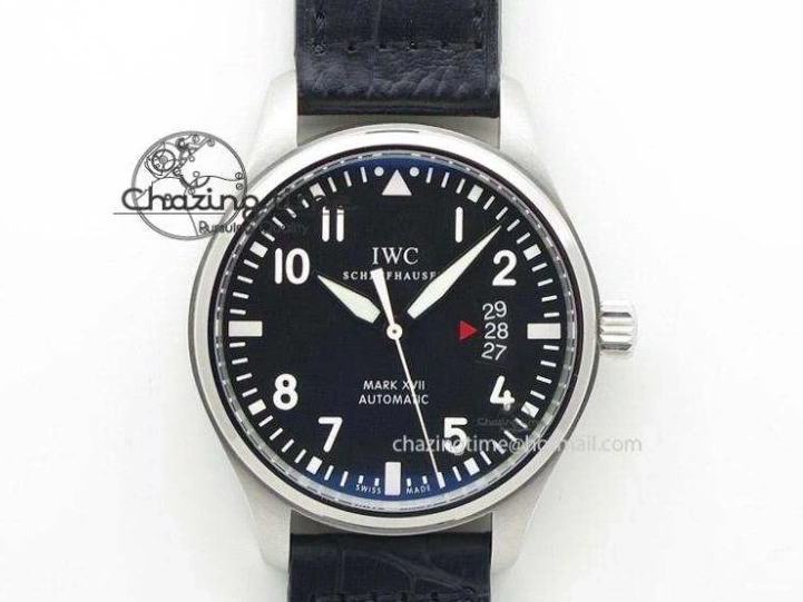 MIROTIME 0516 Mark XVI 1:1 Best Edition MK Maker SS Black Dial A2892 On Black Leather Strap Chic 7371
